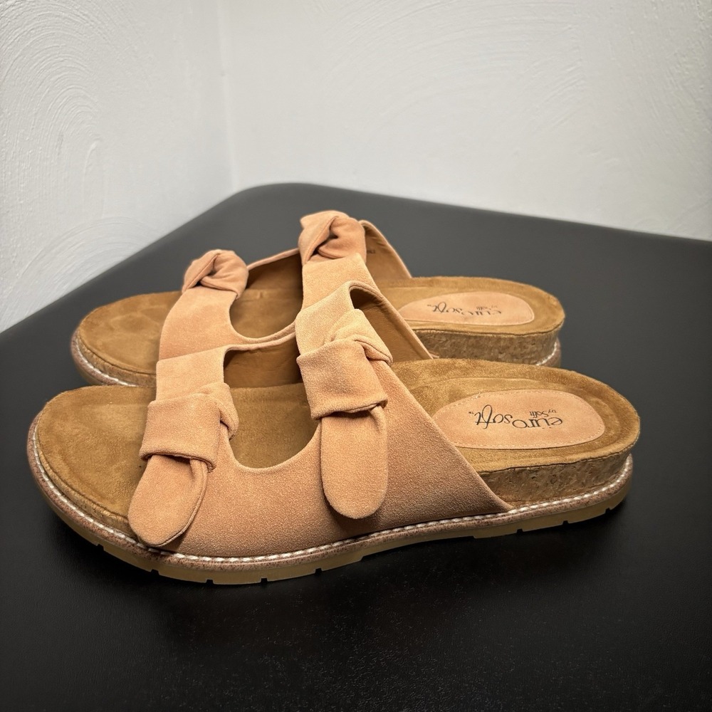 Eurosoft Women's Golden Light‎ Pink Slide Sandals Size 10M Slip On Comfy Casual
